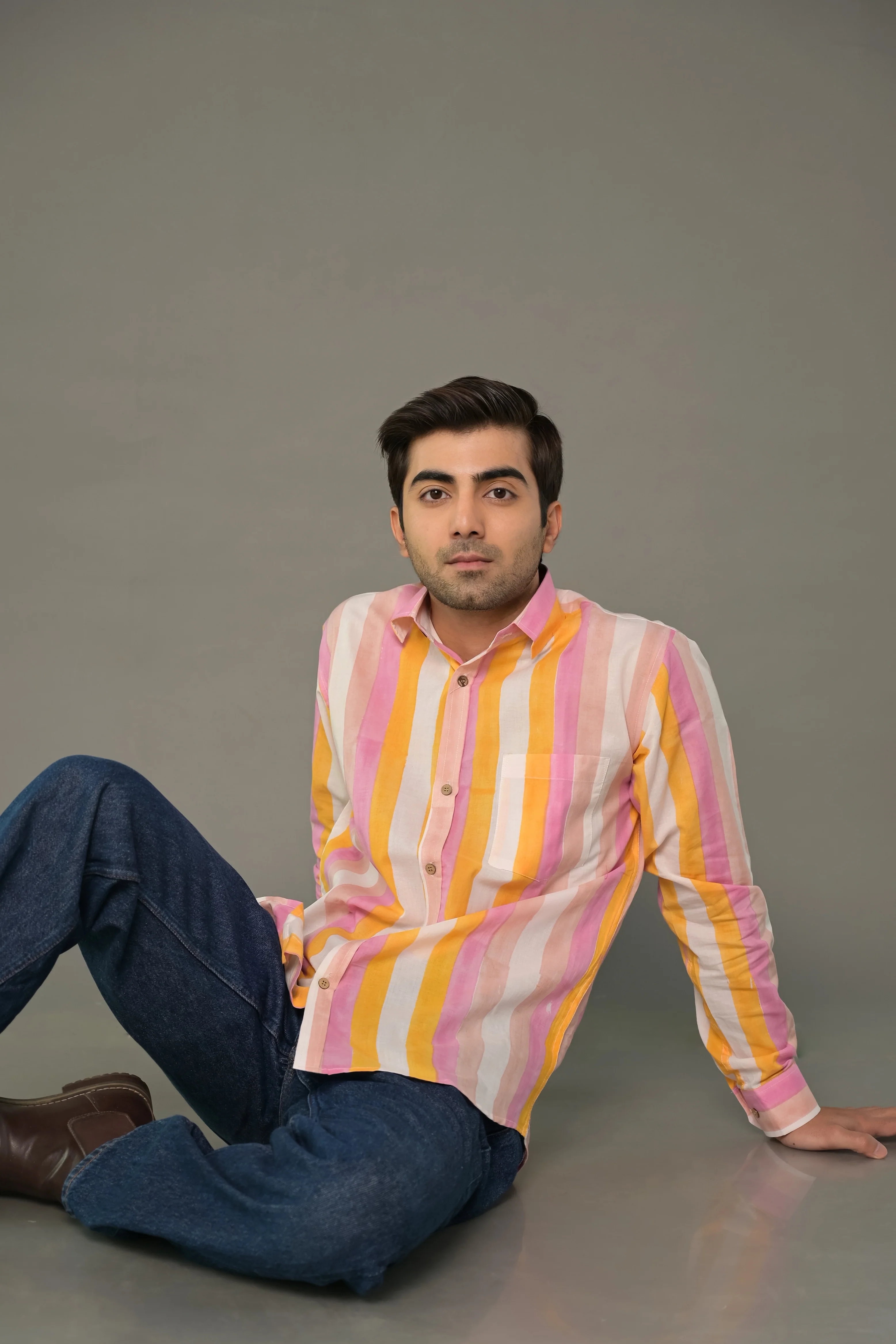 Multicolour Striped Cotton Shirt - Image 5